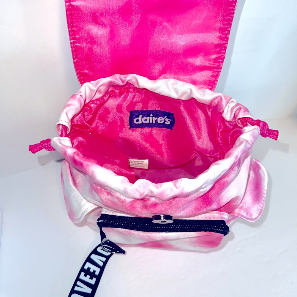 NEW GIRL’S PINK/WHITE CLAIR’S CROSSBODY BAG - Picture 5 of 7